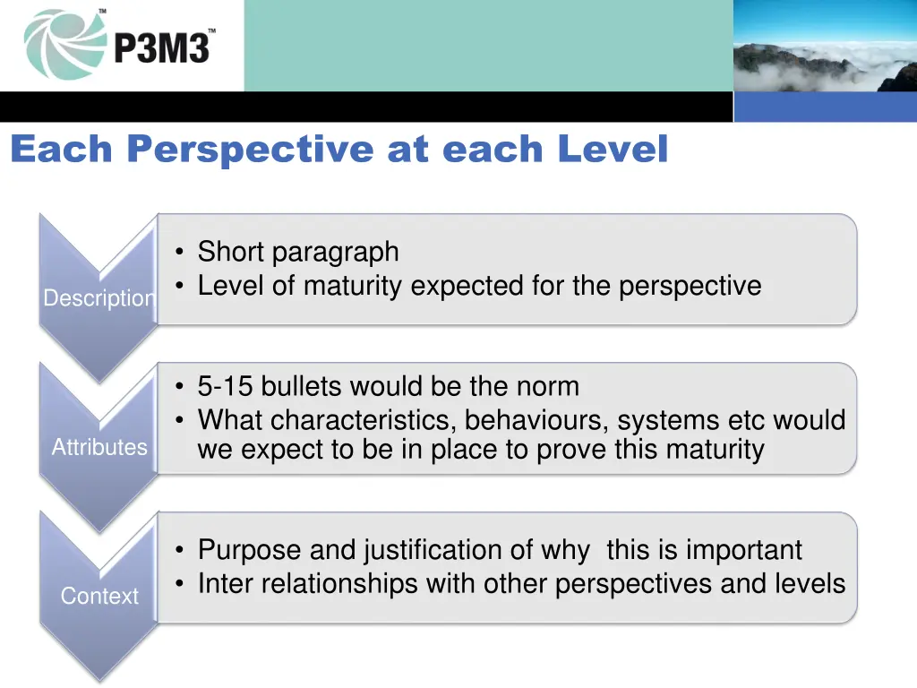 each perspective at each level