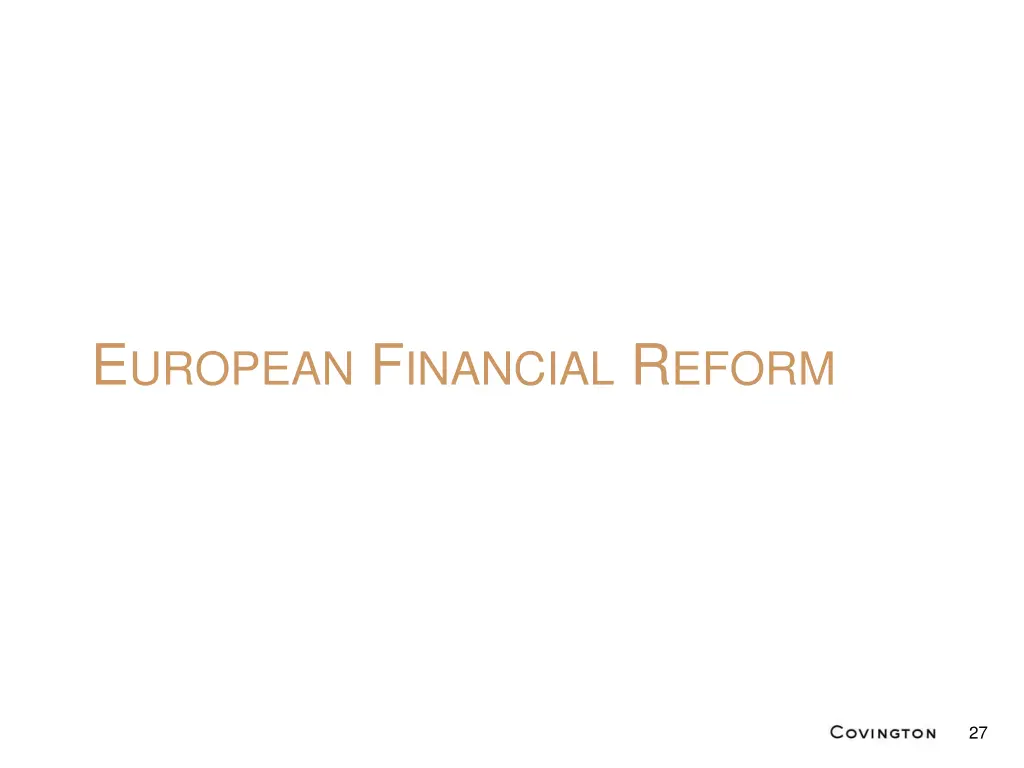 e uropean f inancial r eform
