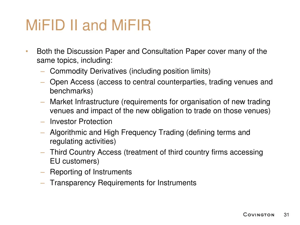 mifid ii and mifir 1
