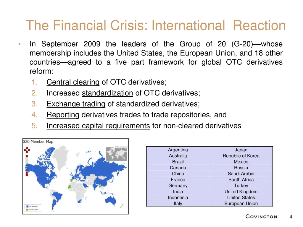 the financial crisis international reaction