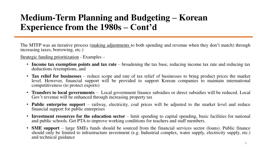 medium term planning and budgeting korean 2