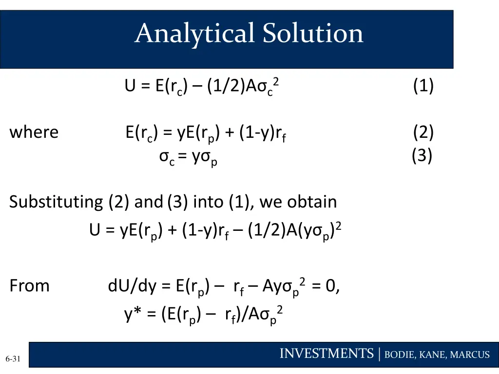 analytical solution