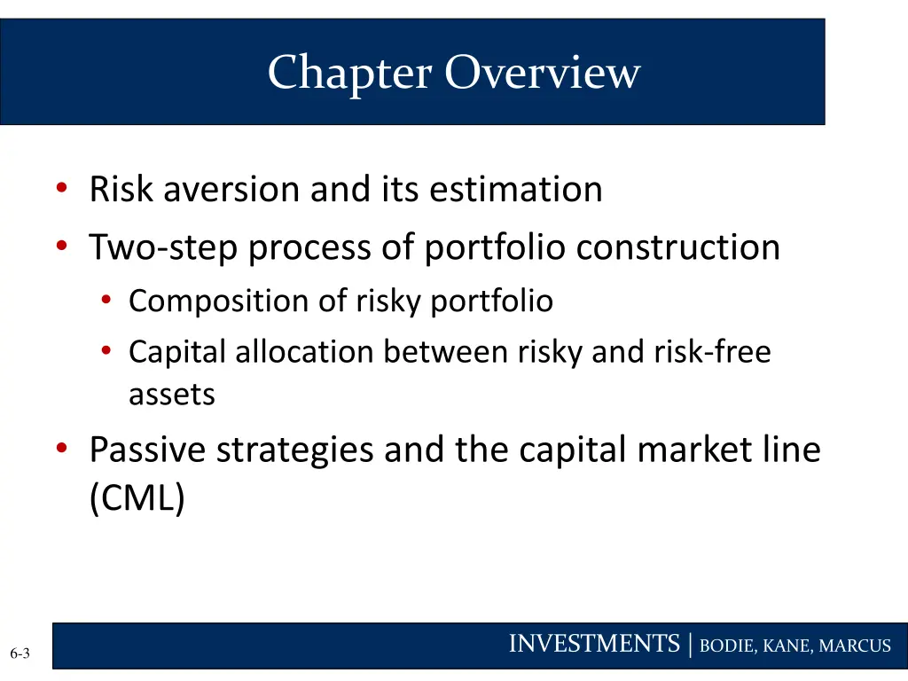 chapter overview