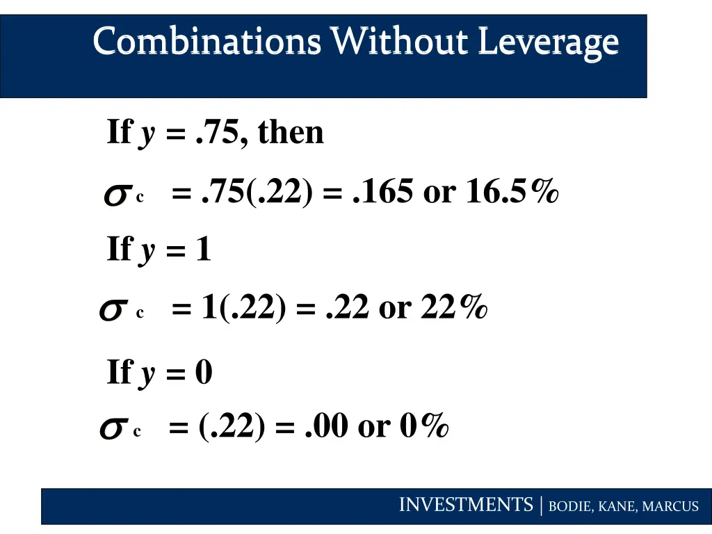 combinations without leverage combinations
