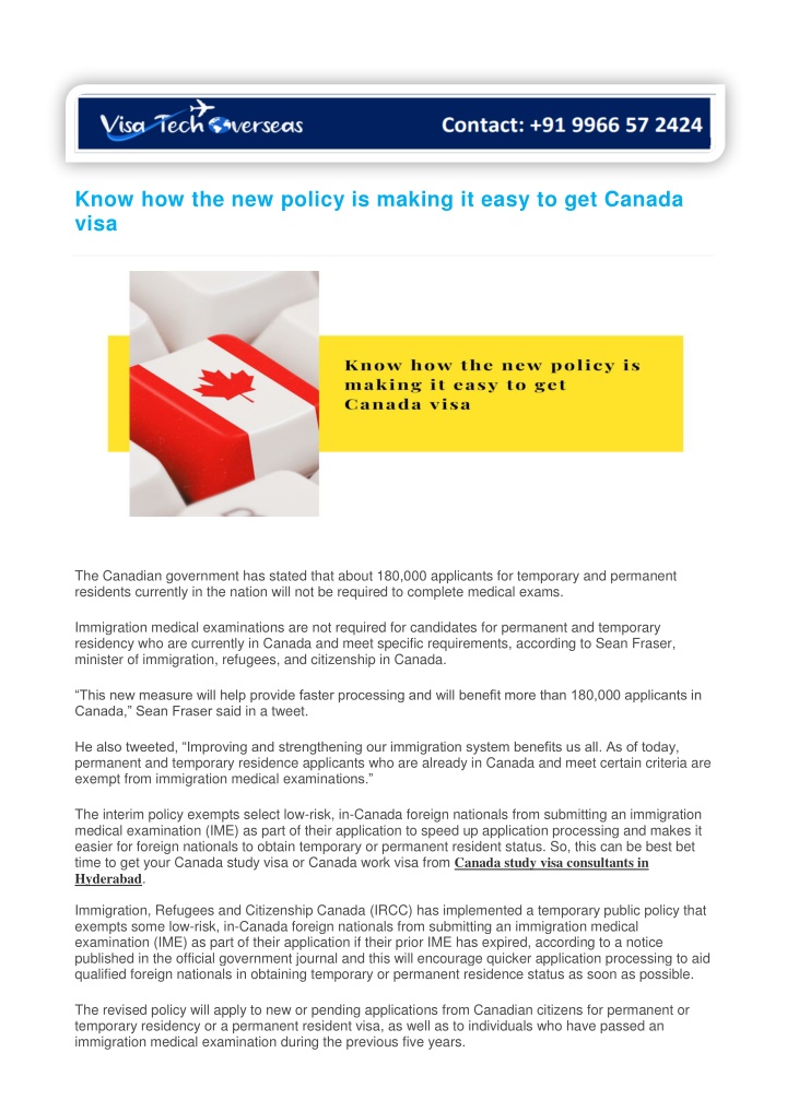 know how the new policy is making it easy