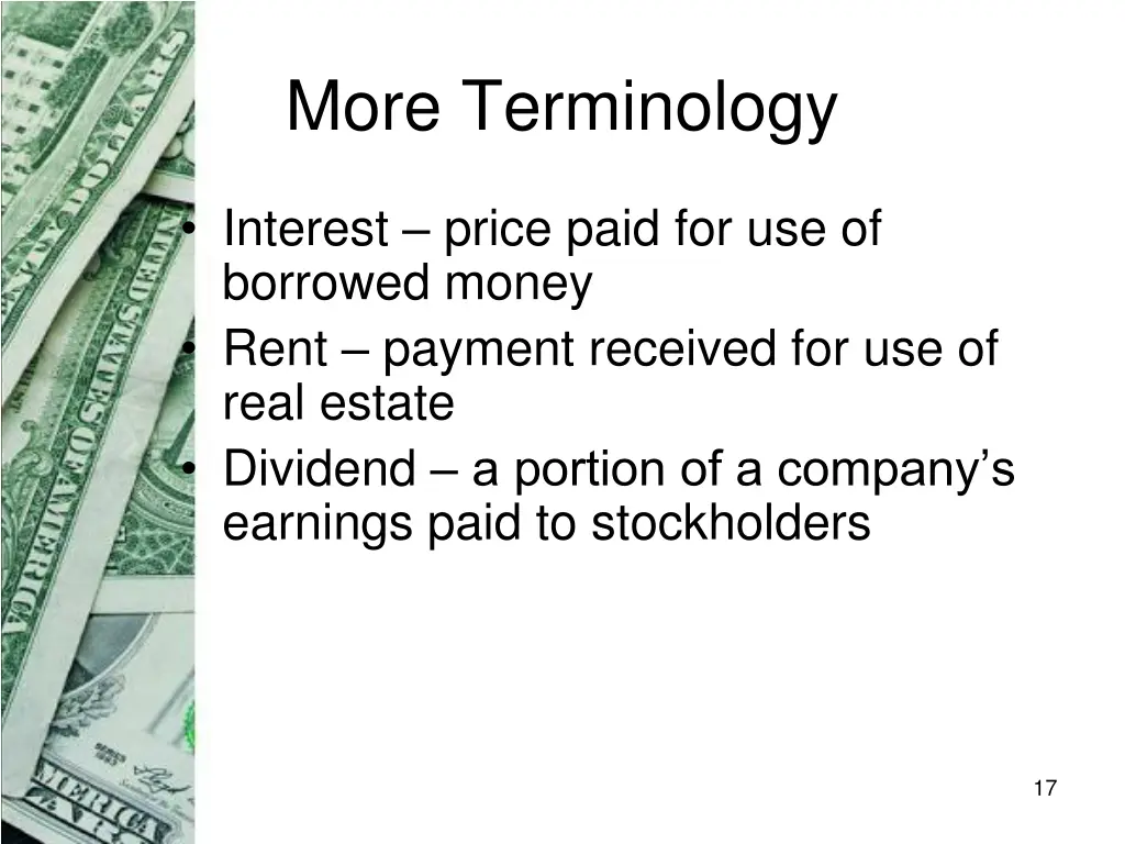 more terminology