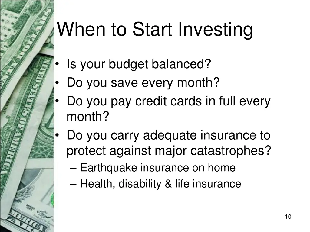 when to start investing