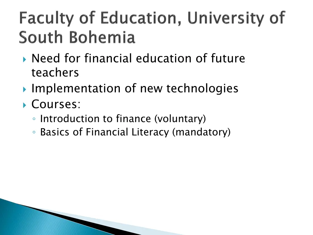 need for financial education of future teachers