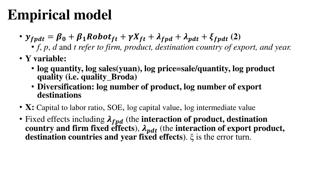 empirical model