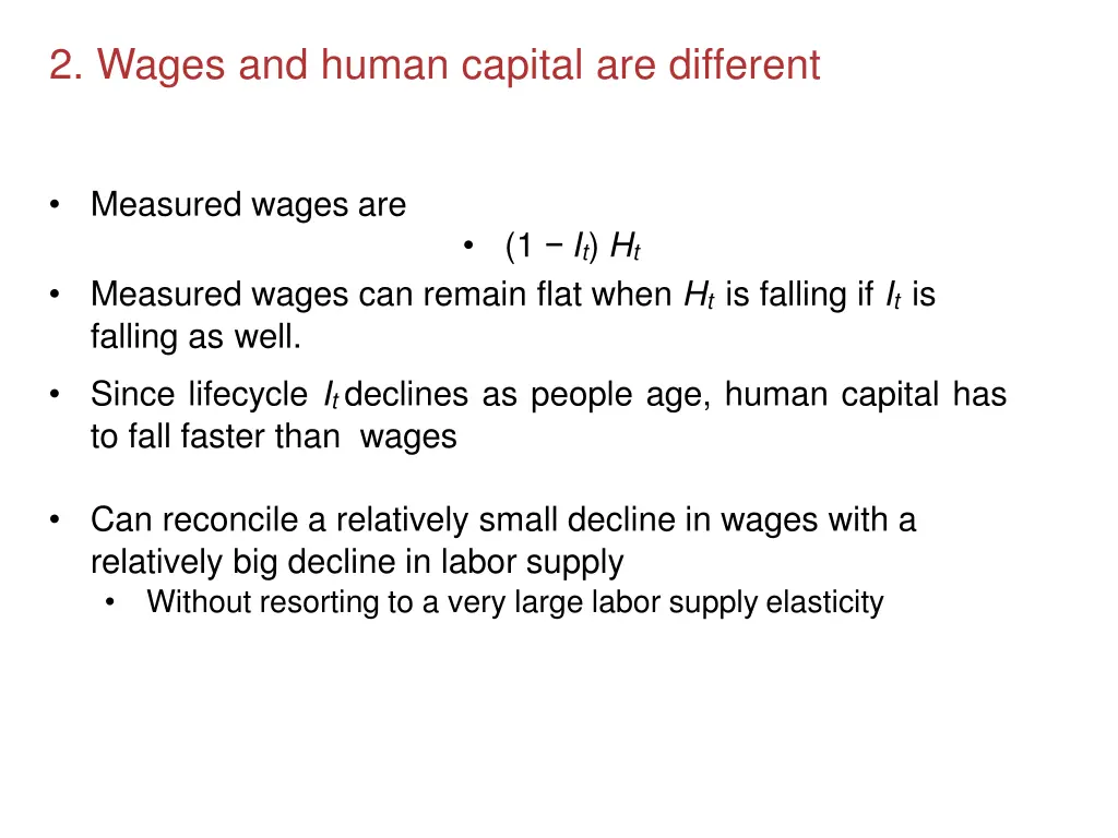 2 wages and human capital are different