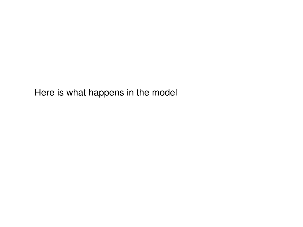 here is what happens in the model