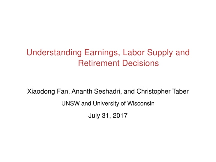 understanding earnings labor supply