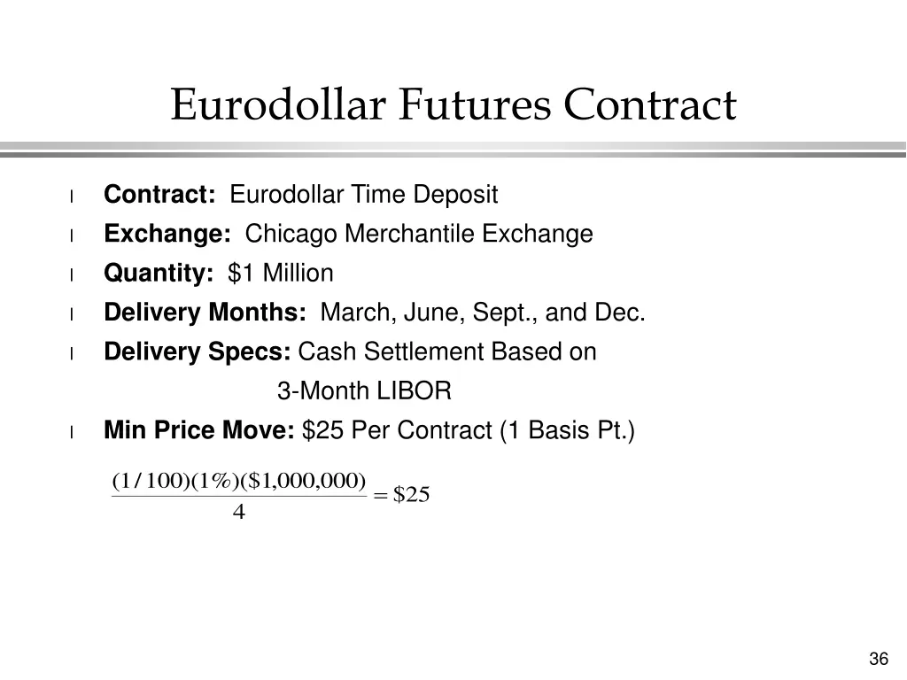 eurodollar futures contract 1
