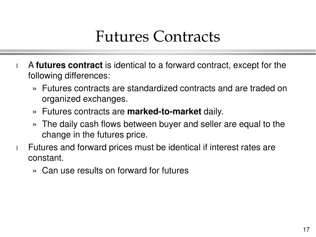 futures contracts