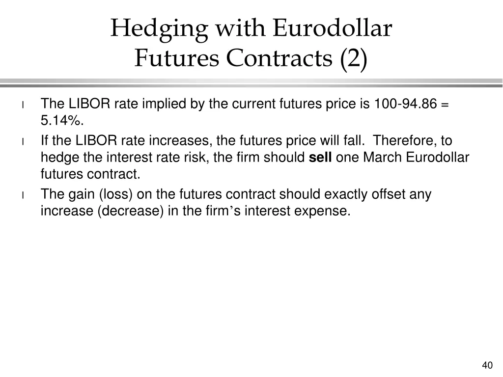 hedging with eurodollar futures contracts 2