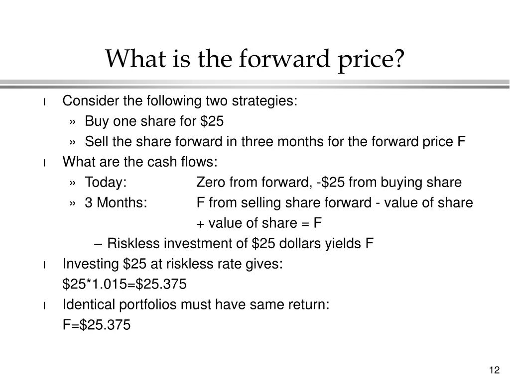 what is the forward price