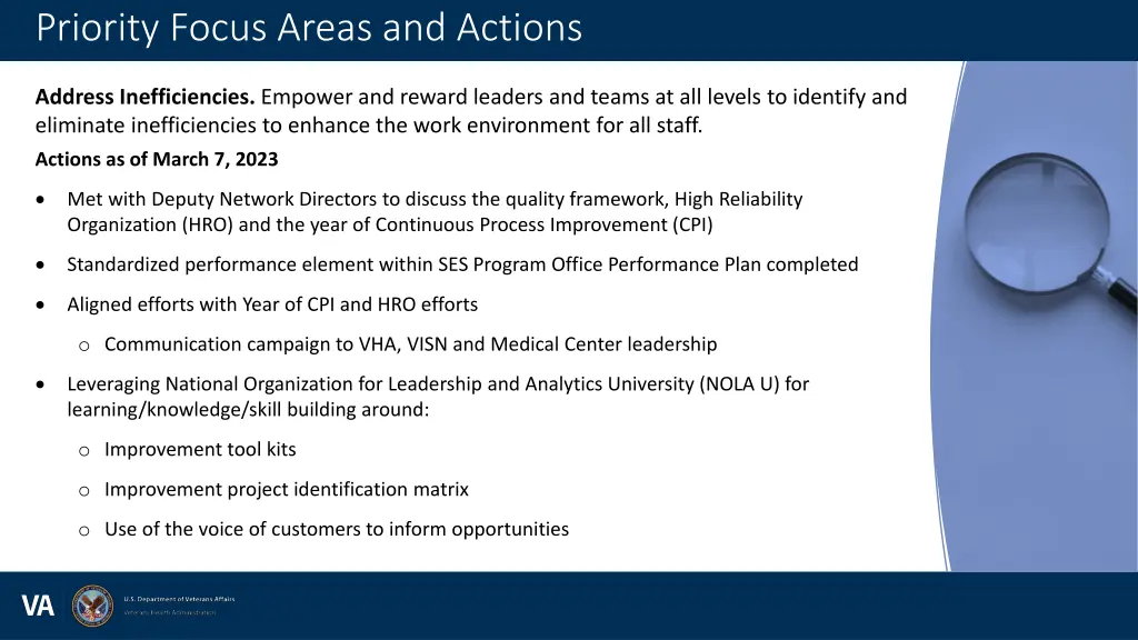 priority focus areas and actions 2