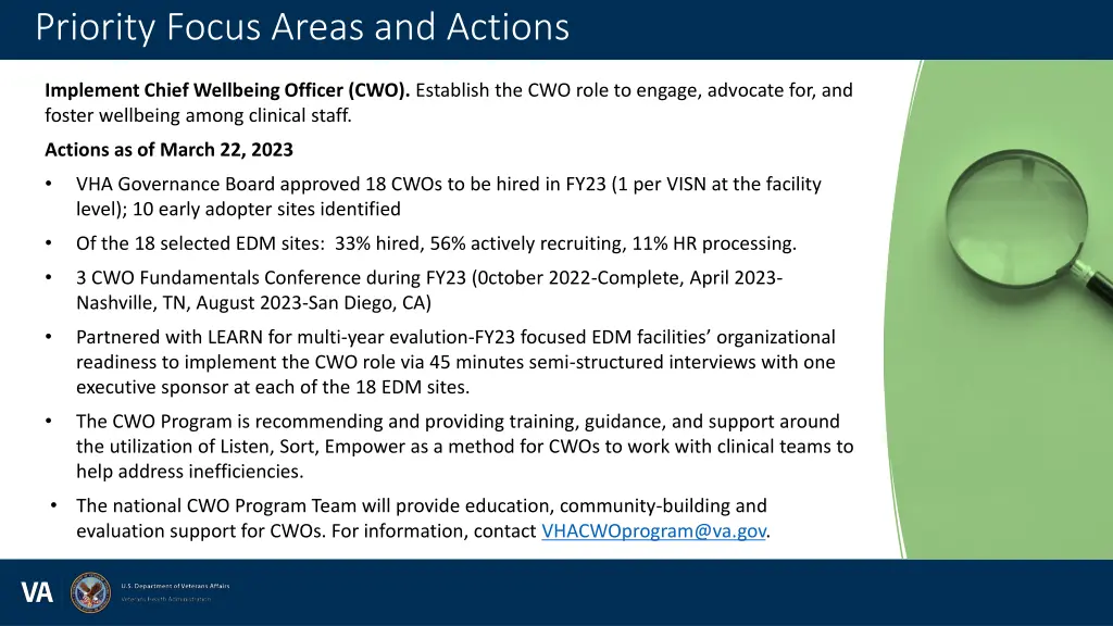 priority focus areas and actions 3