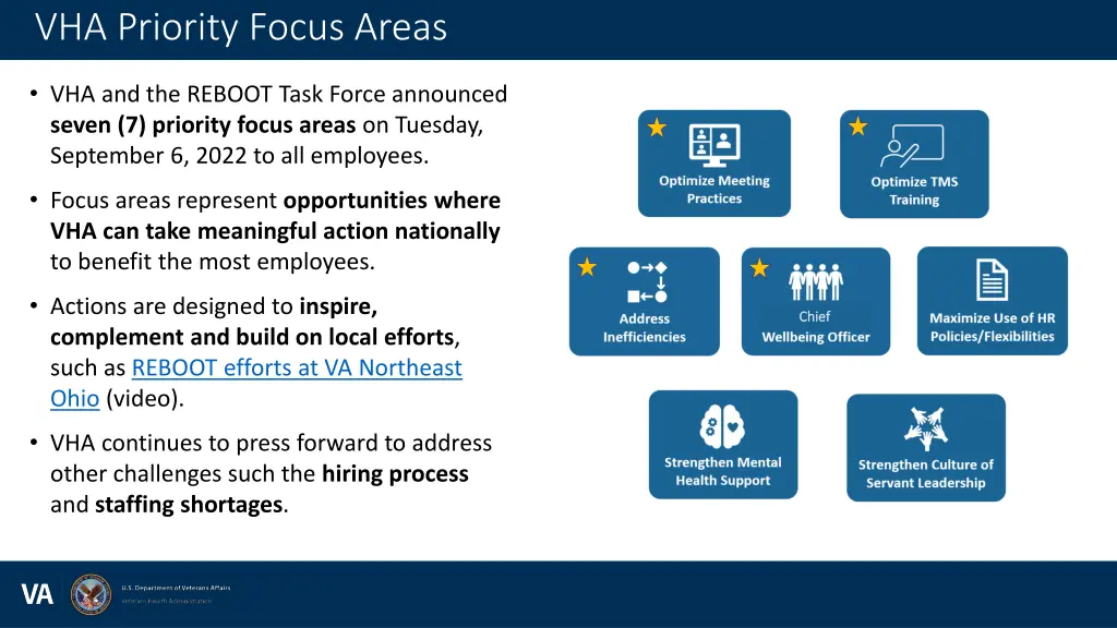 vha priority focus areas