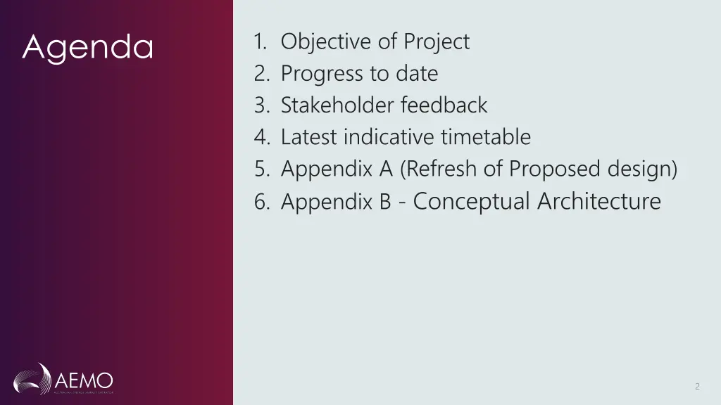 1 objective of project 2 progress to date