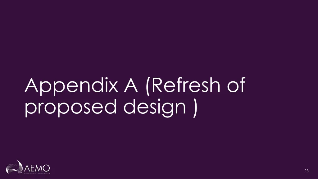 appendix a refresh of proposed design