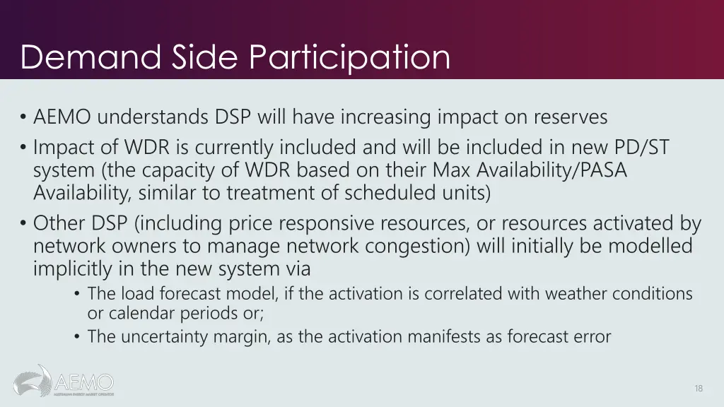 demand side participation