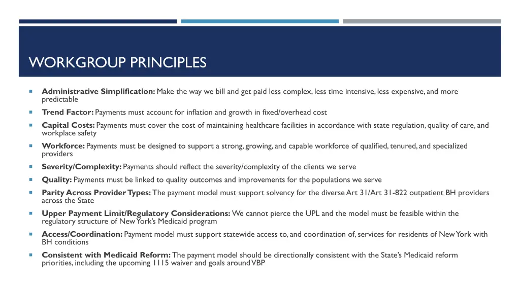 workgroup principles
