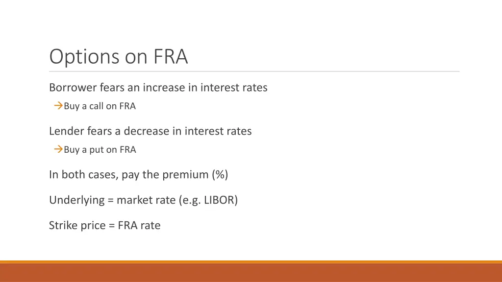 options on fra