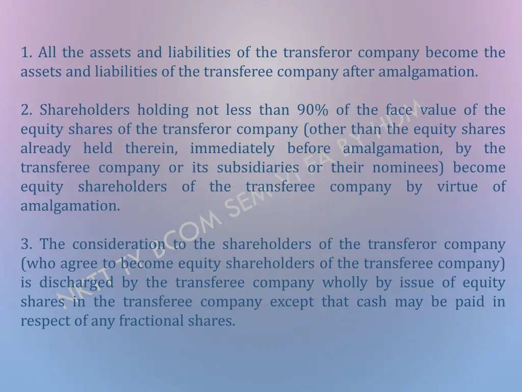 1 all the assets and liabilities