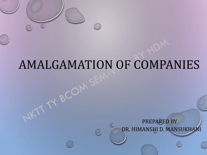 amalgamation of companies