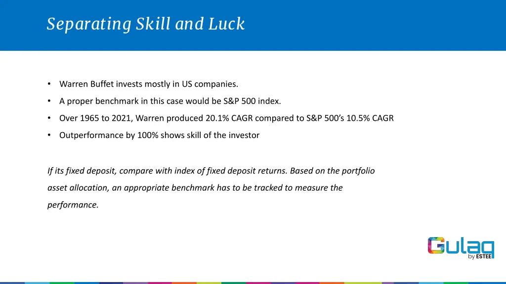 separating skill and luck 1