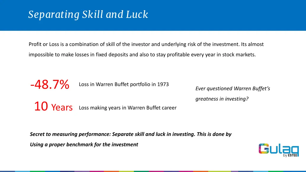 separating skill and luck