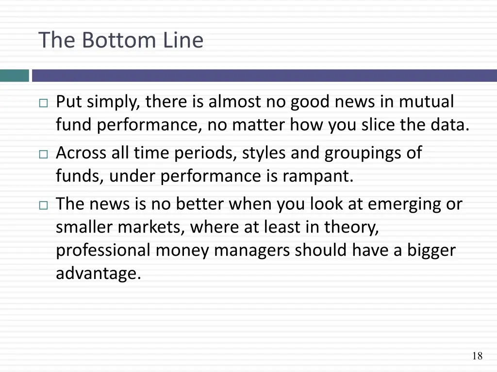 the bottom line