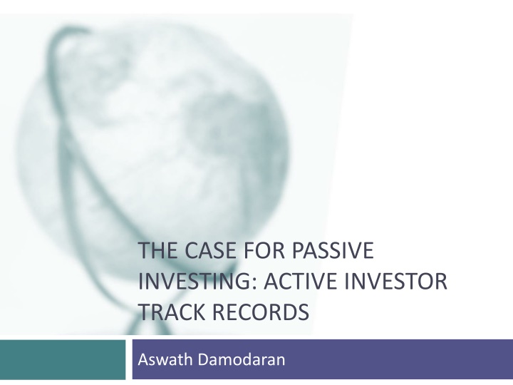 the case for passive investing active investor