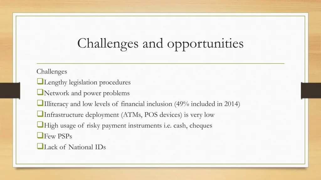 challenges and opportunities