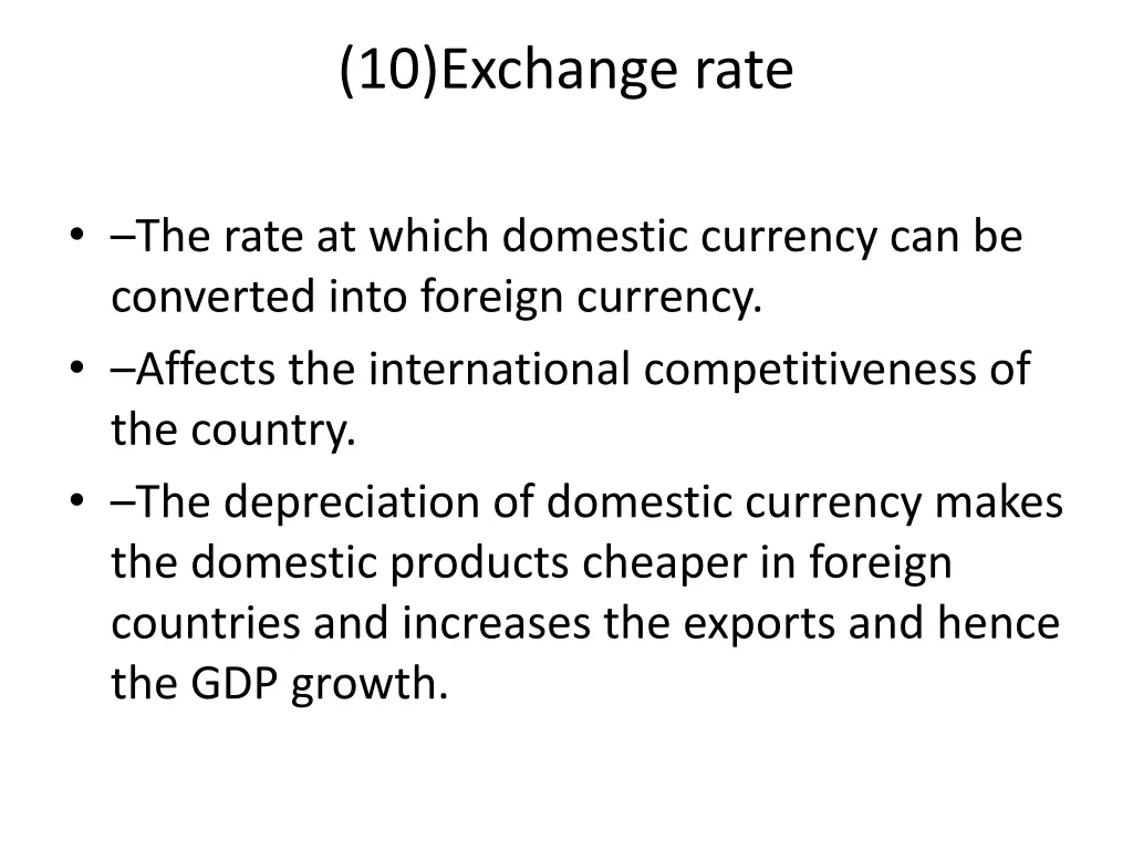 10 exchange rate