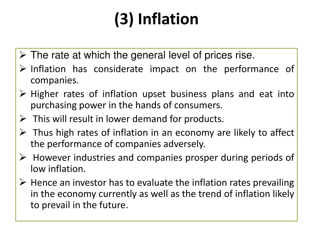 3 inflation