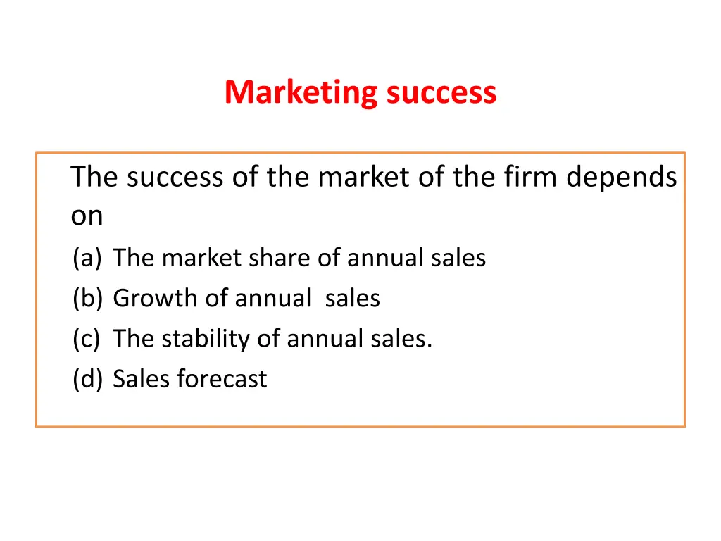 marketing success