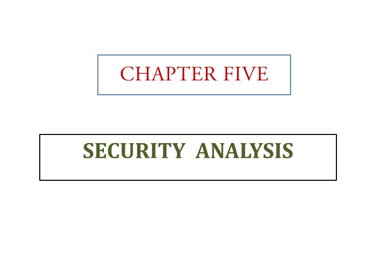 security analysis