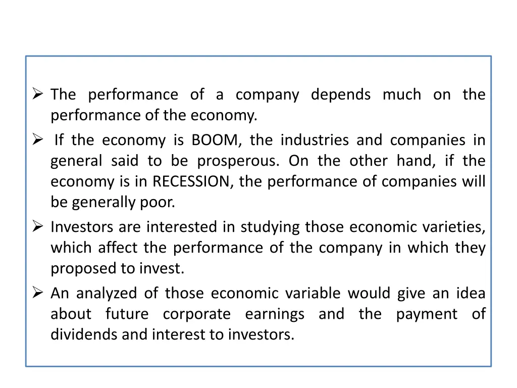 the performance of a company depends much