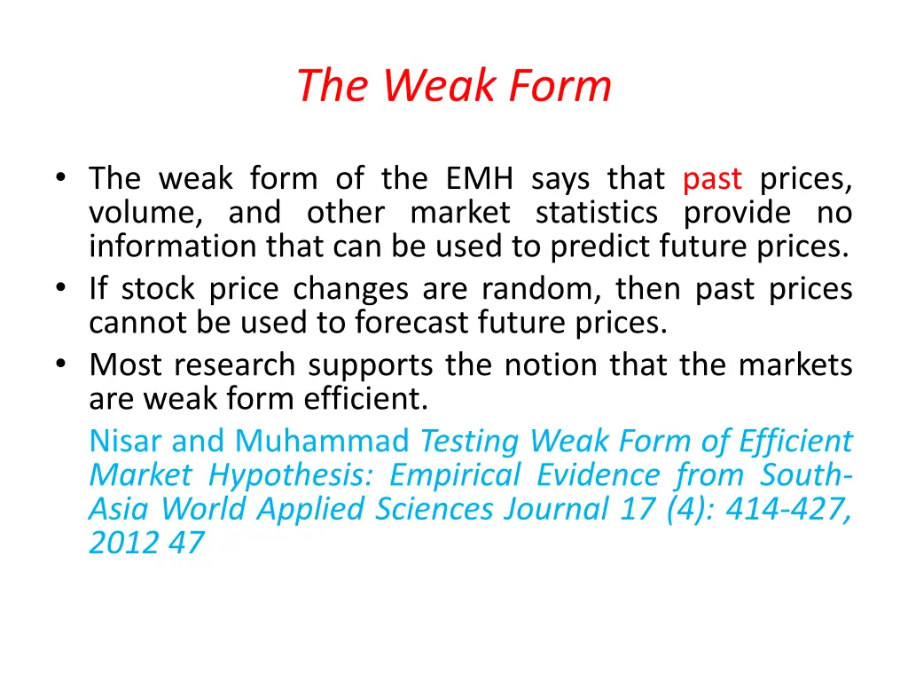 the weak form