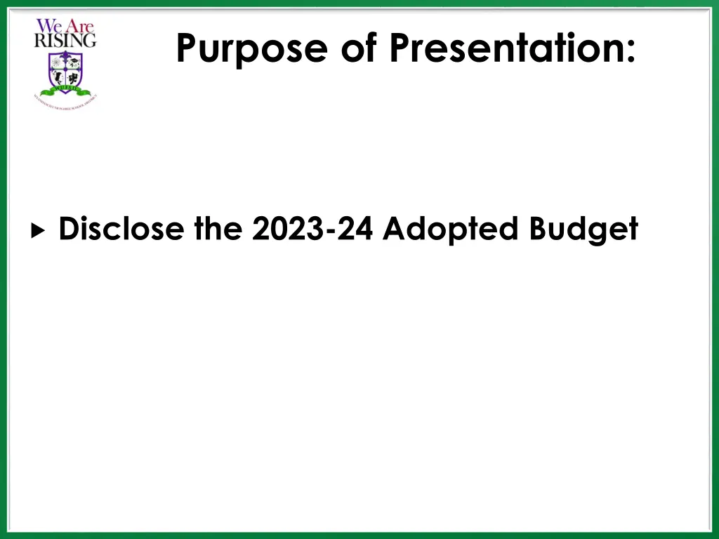 purpose of presentation