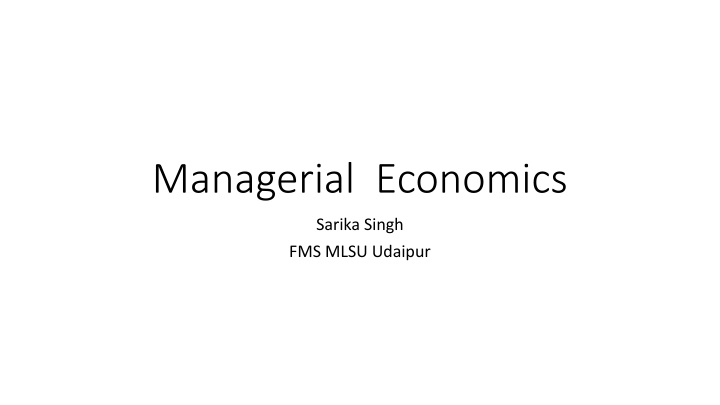 managerial economics
