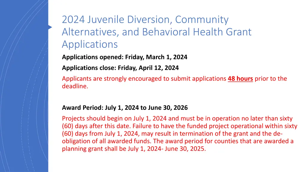 2024 juvenile diversion community alternatives