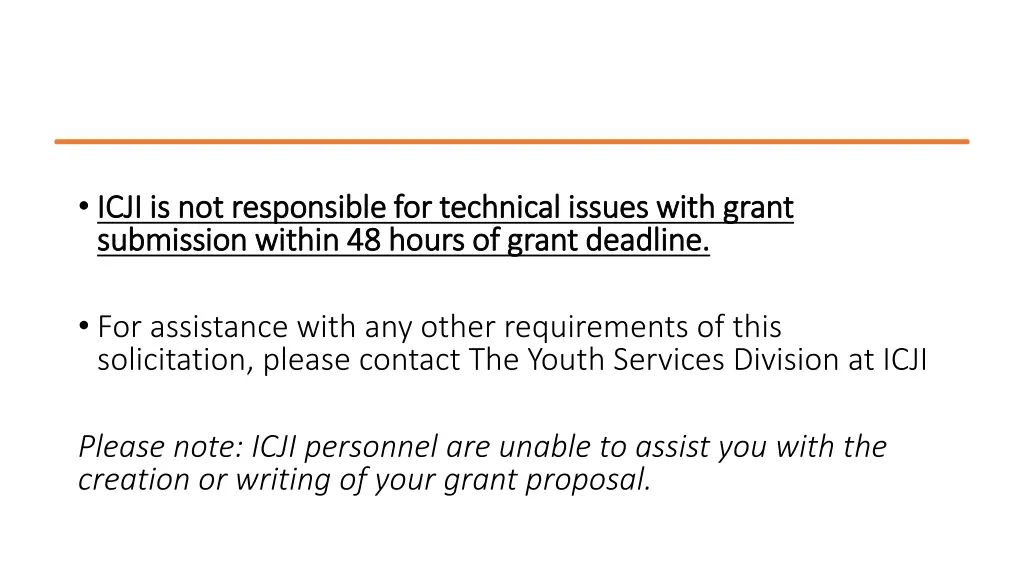 icji is not responsible for technical issues with