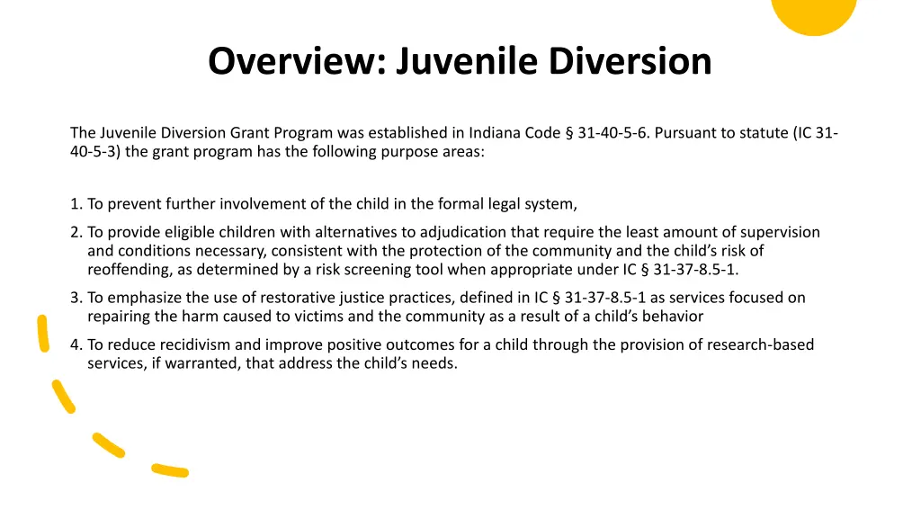 overview juvenile diversion