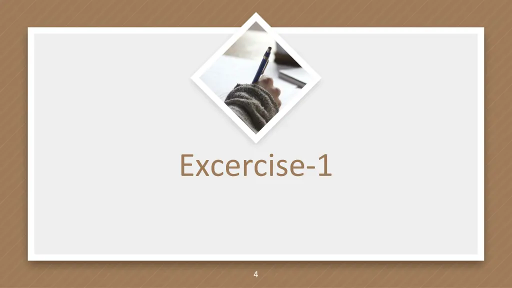 excercise 1