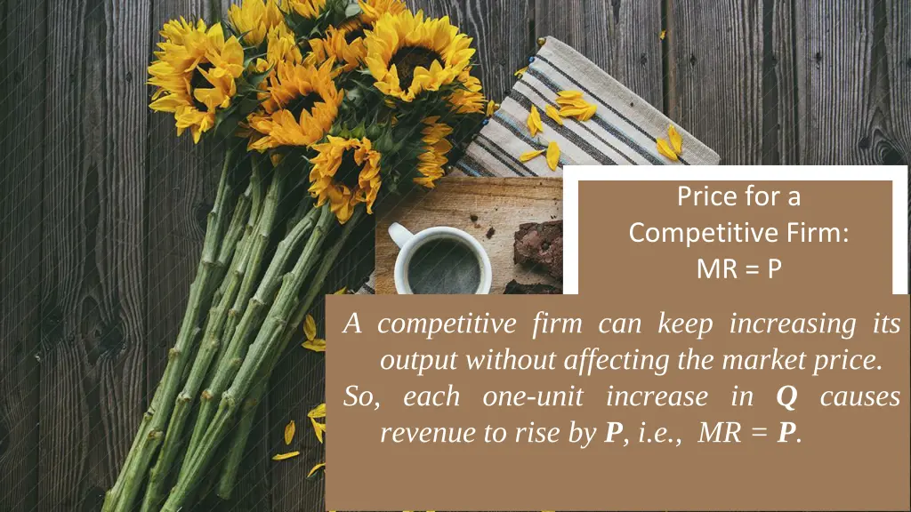 price for a competitive firm mr p