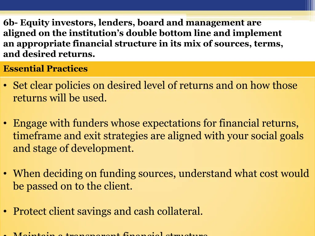 6b equity investors lenders board and management