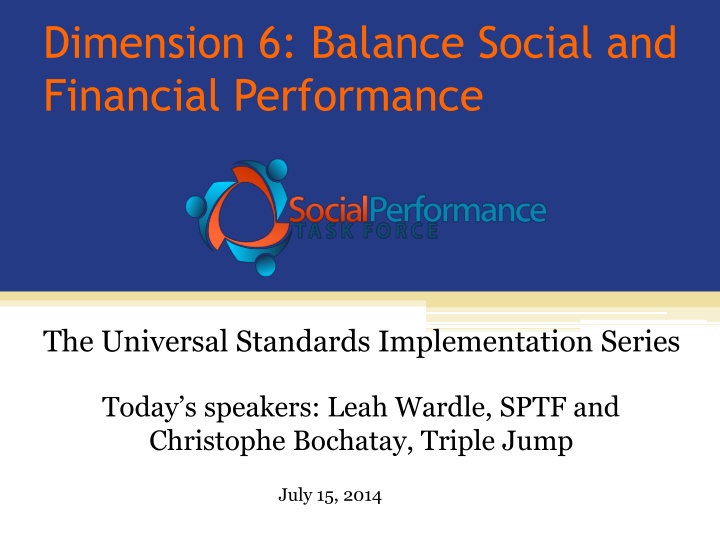 dimension 6 balance social and financial